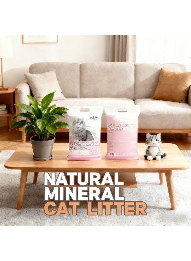 5 لتر/4 كجم مادة التربة الطينية القاعدية على الصوديوم الطبيعية لملء ملاط القطط، عطر مسحوق الأطفال - Image 1